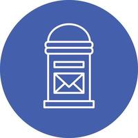 mailbox lijn cirkel achtergrond icoon vector