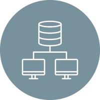 database netwerk lijn cirkel achtergrond icoon vector