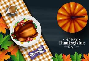 Thanksgiving-dinerset vector