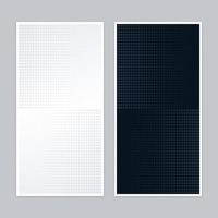 Zwart-wit contrast halftone banner set vector