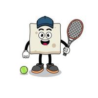 tofu-illustratie als tennisser vector