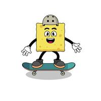 sponsmascotte die een skateboard speelt vector