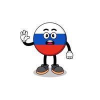 rusland vlag cartoon afbeelding doen stop hand vector