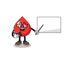 mascotte cartoon van bloed leraar vector