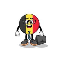 belgische vlagmascotte als zakenman vector