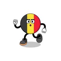 lopende belgische vlag mascotte illustratie vector