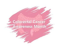 bewustmakingsmaand voor darmkanker in maart. colon oncologie concept vector