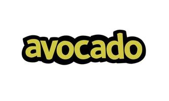 avocado belettering vector ontwerp