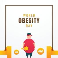 obesitas dag ontwerp vector