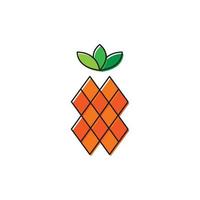 ananas eenvoudig logo-ontwerp vector