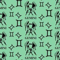 gemini naadloos patroon perfect voor achtergrond of behang vector