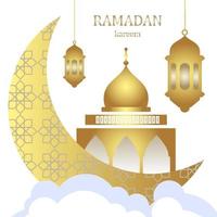 illustratie vectorafbeelding stripfiguur van ramadan kareem vector