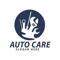 automotive auto zorg reparatie grage logo ontwerpsjabloon concept vector