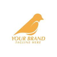 oranje dier luxe romantische vogel logo sjabloon vector