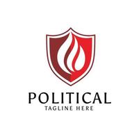 logo ontwerp van de politieke hoofdstad vector