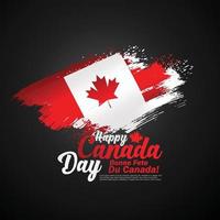 eerste juli canada day, wenskaartachtergrond met typografieontwerp, vector