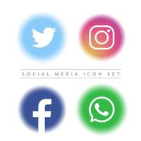 sociale media vector icon set