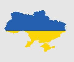 kaart en vlag van oekraïne vector