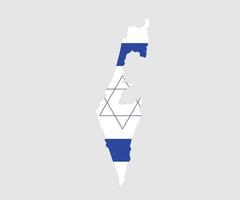 kaart en vlag van israël vector