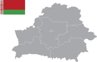 Wit-Rusland kaart. vlag van Wit-Rusland. platte pictogram symbool vectorillustratie vector