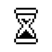 zandloper pictogram pixelart geïsoleerd op een witte achtergrond vector