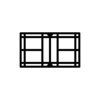 badmintonveld icoon. lijn pictogramstijl. geschikt voor badminton icoon. eenvoudig ontwerp bewerkbaar. ontwerp sjabloon vector