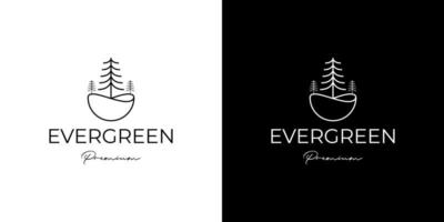 dennenboom groenblijvende Timberland logo ontwerp vector