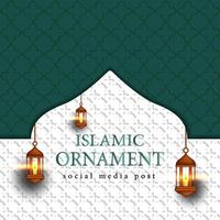islamitisch ornament social media bericht vector