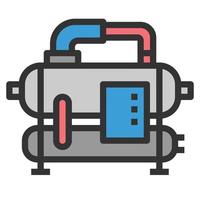 water chiller pictogram vectorillustratie. vector