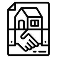 huis contract pictogram vectorillustratie. vector