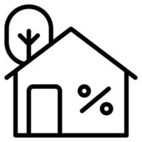 huis hypotheek pictogram vectorillustratie. vector