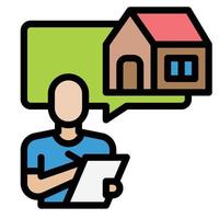 huis agent pictogram vectorillustratie. vector