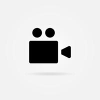 video, film, film, bioscoop icoon solide stijl. vector pictogram ontwerpelement. vector pictogram sjabloon achtergrond