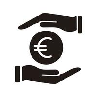 euro teken pictogram, euro vectorillustratie. vector