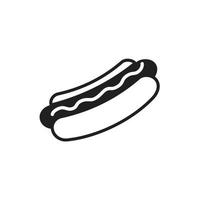 hotdog pictogram sjabloon zwarte kleur bewerkbaar. hotdog pictogram symbool platte vectorillustratie voor grafisch en webdesign. vector