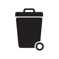 prullenbak pictogram sjabloon zwarte kleur bewerkbaar. prullenbak pictogram symbool platte vectorillustratie voor grafisch en webdesign. vector