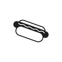 hotdog pictogram sjabloon zwarte kleur bewerkbaar. hotdog pictogram symbool platte vectorillustratie voor grafisch en webdesign. vector