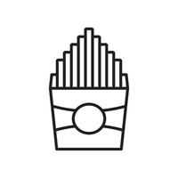 Franse frietjes pictogram sjabloon zwarte kleur bewerkbaar. Franse frietjes pictogram symbool platte vectorillustratie voor grafisch en webdesign. vector