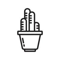 cactus en sappige pot pictogram sjabloon zwarte kleur bewerkbaar. cactus en sappige pot pictogram symbool platte vectorillustratie voor grafisch en webdesign. vector