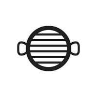 grill pictogram sjabloon zwarte kleur bewerkbaar. grill pictogram symbool platte vectorillustratie voor grafisch en webdesign. vector