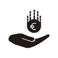 euro teken pictogram, euro vectorillustratie. vector