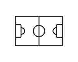 voetbalveld pictogram sjabloon zwarte kleur bewerkbaar. voetbalveld pictogram symbool platte vectorillustratie voor grafisch en webdesign. vector