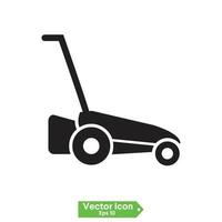 grasmaaier pictogram. het grasmaaierpictogram. gras symbool. platte vectorillustratie vector