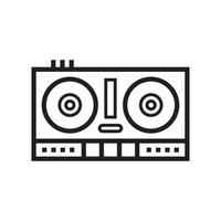 dj-afstandsbediening voor het afspelen en mixen van muziekpictogramsjabloon zwarte kleur bewerkbaar. dj afstandsbediening voor het spelen en mixen van muziek pictogram symbool platte vectorillustratie voor grafisch en webdesign. vector