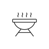 barbecue pictogram sjabloon zwarte kleur bewerkbaar. barbecue pictogram symbool platte vectorillustratie voor grafisch en webdesign. vector