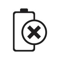 lage en volle batterij opladen pictogram sjabloon zwarte kleur bewerkbaar. lage en volle batterij opladen pictogram symbool platte vectorillustratie voor grafisch en webdesign. vector