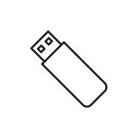 flashdisk pictogram sjabloon zwarte kleur bewerkbaar. flashdisk pictogram symbool platte vectorillustratie voor grafisch en webdesign. vector