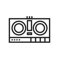 dj-afstandsbediening voor het afspelen en mixen van muziekpictogramsjabloon zwarte kleur bewerkbaar. dj afstandsbediening voor het spelen en mixen van muziek pictogram symbool platte vectorillustratie voor grafisch en webdesign. vector