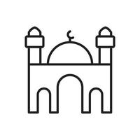moskee pictogram sjabloon zwarte kleur bewerkbaar. moskee pictogram symbool platte vectorillustratie voor grafisch en webdesign. vector