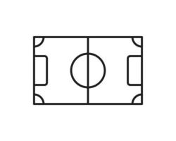 voetbalveld pictogram sjabloon zwarte kleur bewerkbaar. voetbalveld pictogram symbool platte vectorillustratie voor grafisch en webdesign. vector